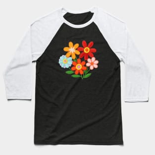 70s flower patch design Baseball T-Shirt